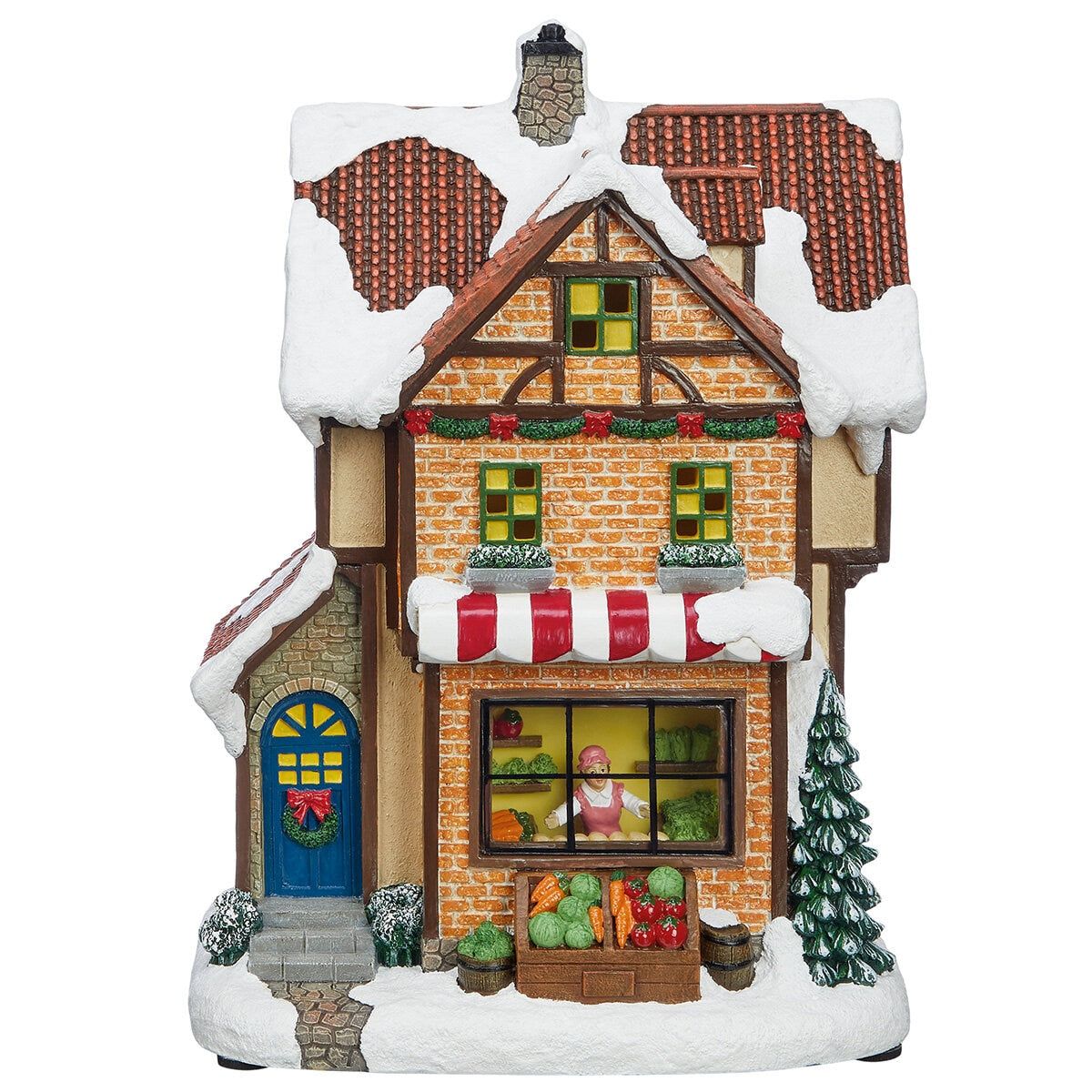 30 Piece Christmas Village with Lights and Sounds - McGrocer