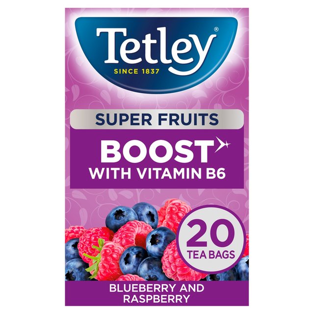 Tetley Super Fruit Tea Boost Blueberry & Raspberry Tea Bags 20 per pack GOODS M&S