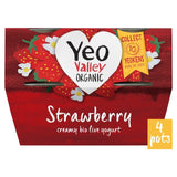 Yeo Valley Organic Strawberry Yoghurt Pots   4 x 110g GOODS M&S