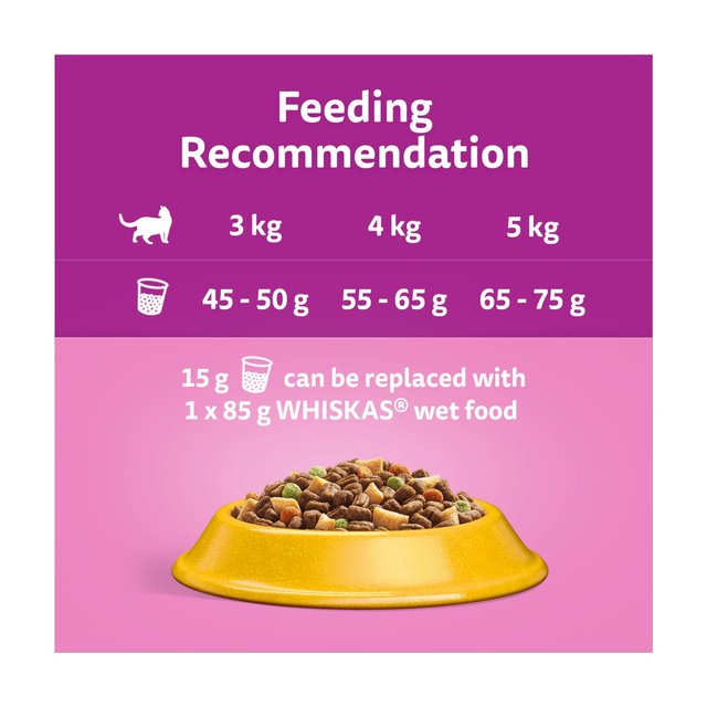 Whiskas 1+ Adult Dry Cat Food with Chicken 7kg GOODS M&S