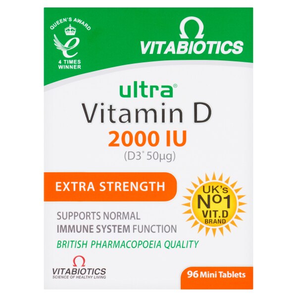 Vitabiotics Ultra D3 2000 Iu 96 Tablets GOODS Superdrug