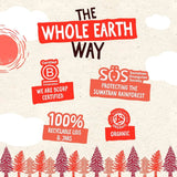 Whole Earth Organic Crunchy Palm Oil Free Peanut Butter 227g GOODS M&S