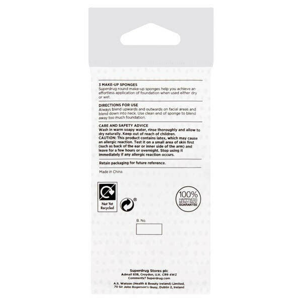 Superdrug Round Cosmetic Sponges GOODS Superdrug