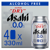 Asahi Super Dry Alcohol Free Beer Lager Cans 4 pack - McGrocer