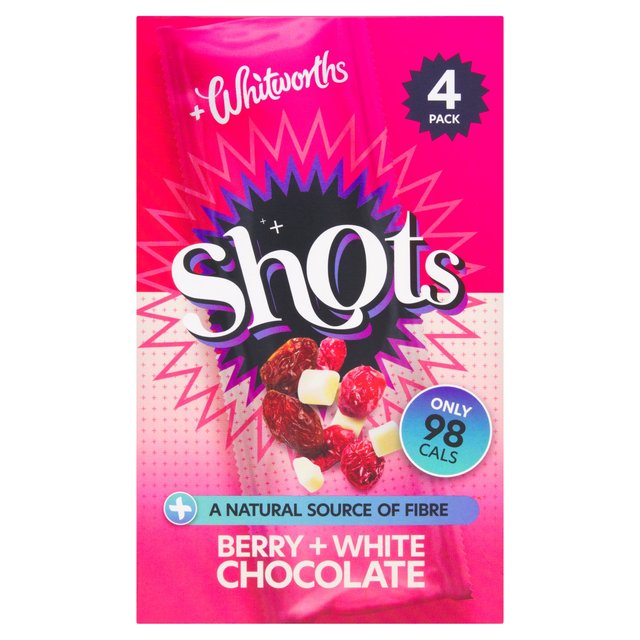 Whitworths Shots Snack Pack Berry & White Chocolate 4 per pack GOODS M&S