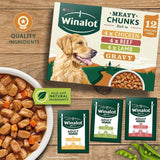 Winalot Meaty Chunks Mixed in Gravy Wet Dog Food   12 x 100g GOODS M&S
