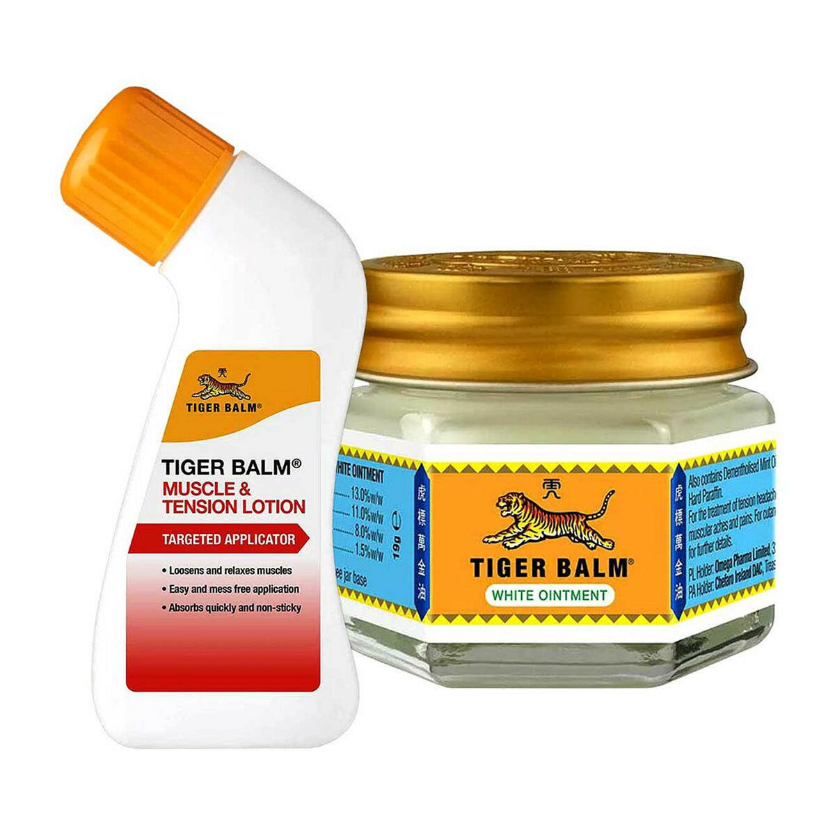 Tiger Balm White Ointment 19g & Muscle Lotion 80ml Bundle GOODS Boots
