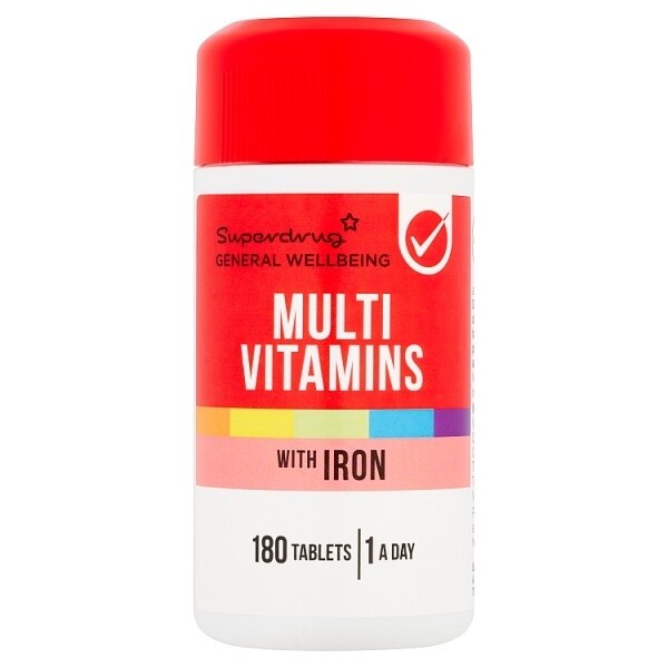 Superdrug Multi-Vitamins With Iron 180s GOODS Superdrug