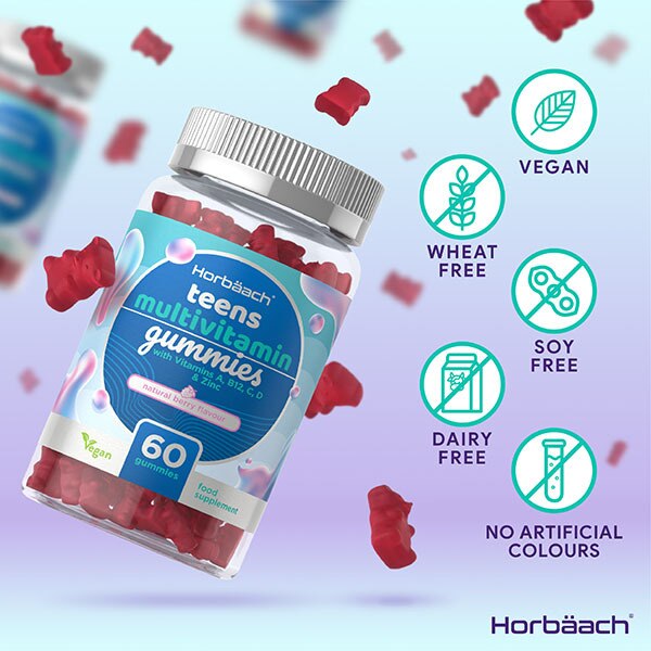 Teen Multi Vegan Gummies B Vits, Vit A, C & D, Biotin, Zinc GOODS Superdrug