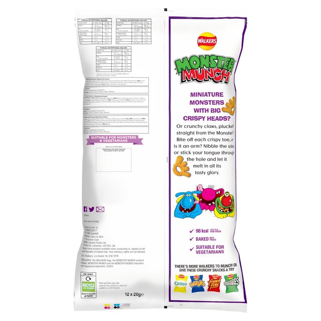 Walkers Monster Munch Variety Multipack Snacks 12 per pack GOODS M&S