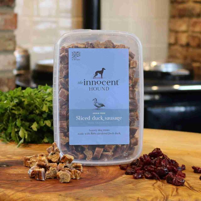 The Innocent Hound Sliced Duck Sausage with Cranberry Dog Treats 600g GOODS M&S