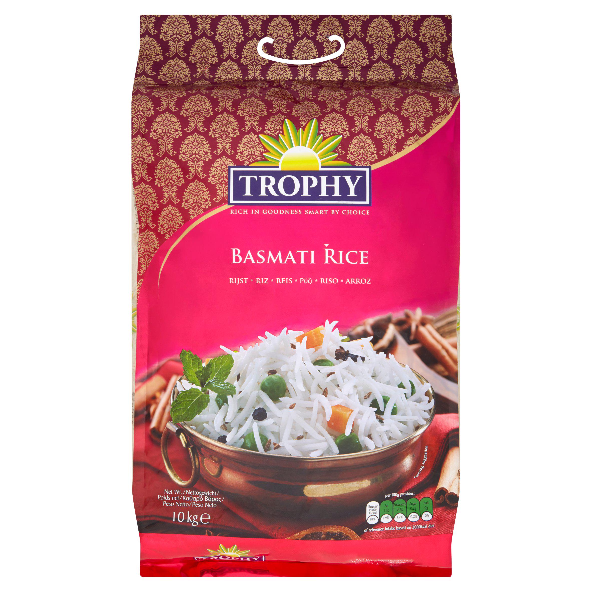 Trophy Indian Basmati Rice 10kg rice Sainsburys