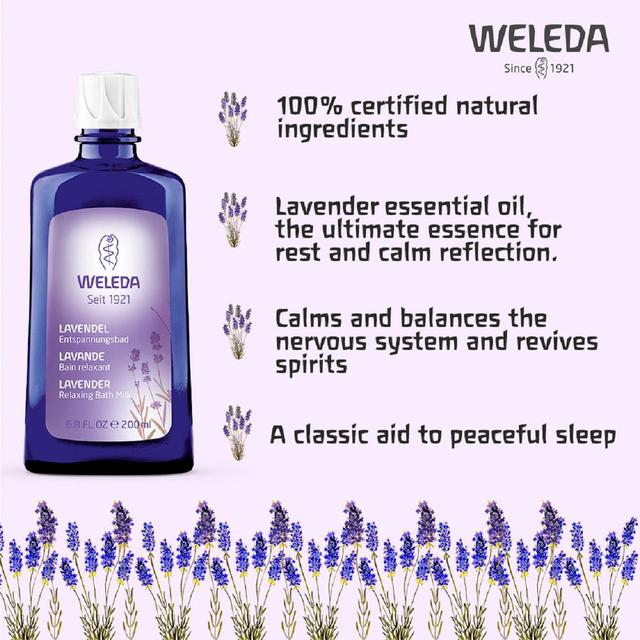 Weleda Natural Lavender Relaxing Bath Milk Vegan 200ml GOODS M&S
