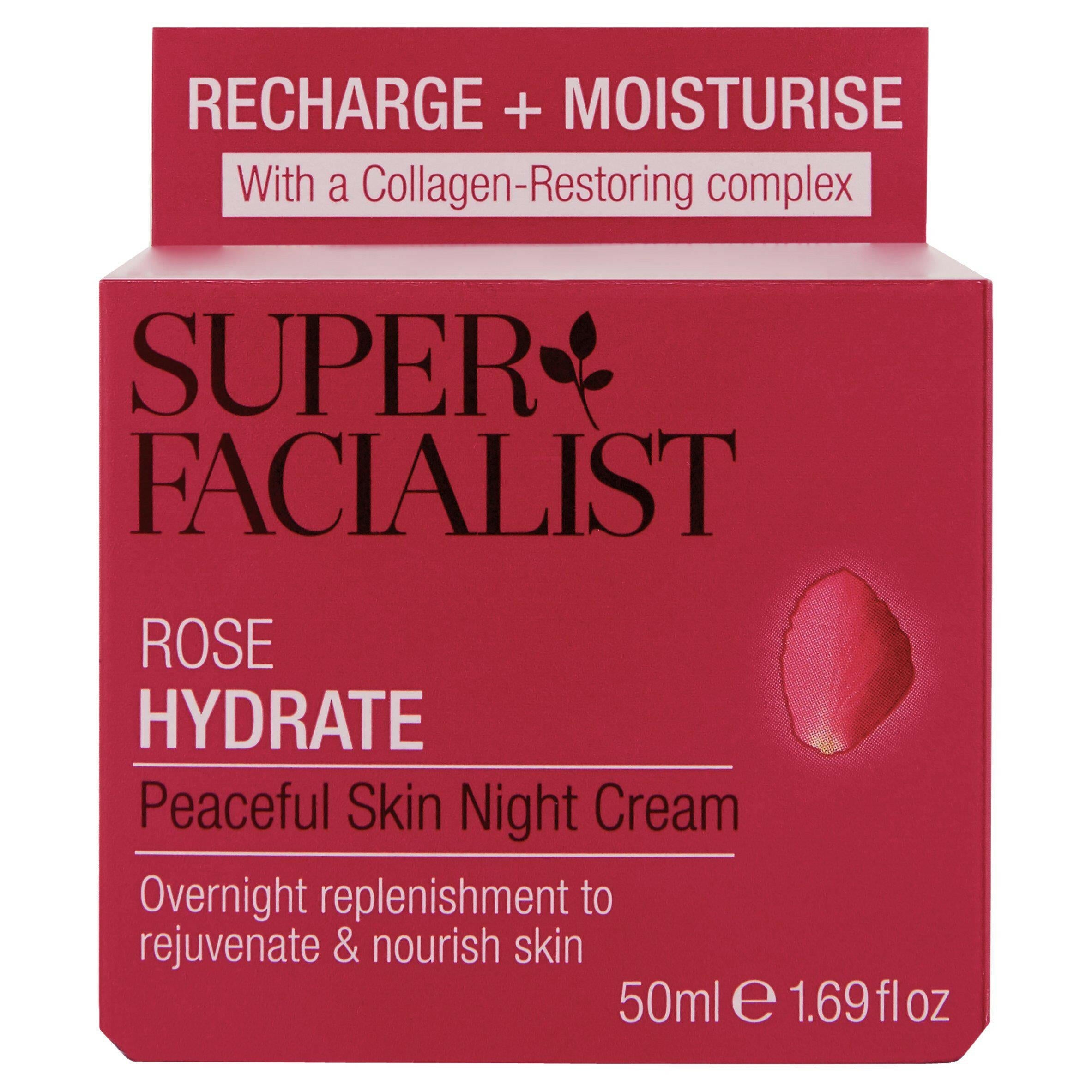 Super Facialist Rose Hydrate Peaceful Skin Night Cream 50ml All Sainsburys