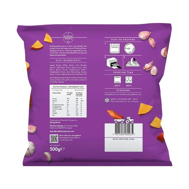 Strong Roots Garlic Roasted Sweet Potato   500g GOODS M&S