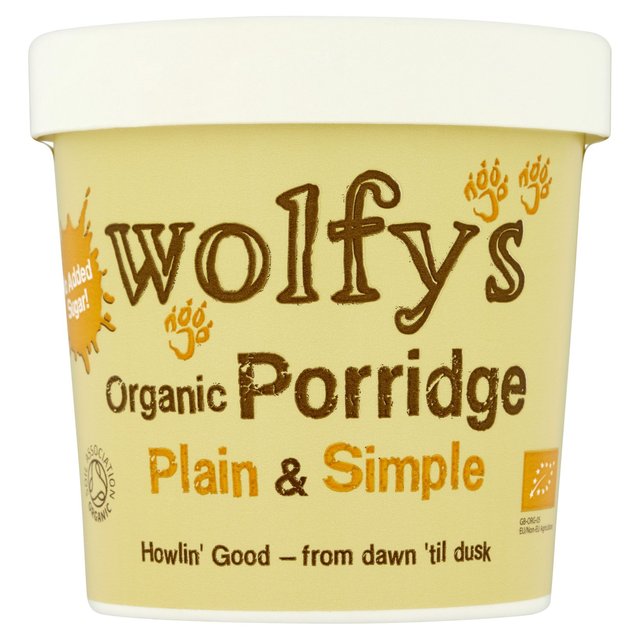 Wolfy's Organic Plain & Simple Porridge Pot 60g GOODS M&S