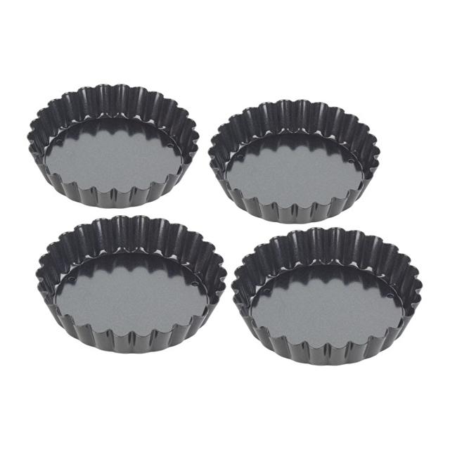 Tala 4 Non-stick Tart Tins 10cm dia 4 per pack GOODS M&S