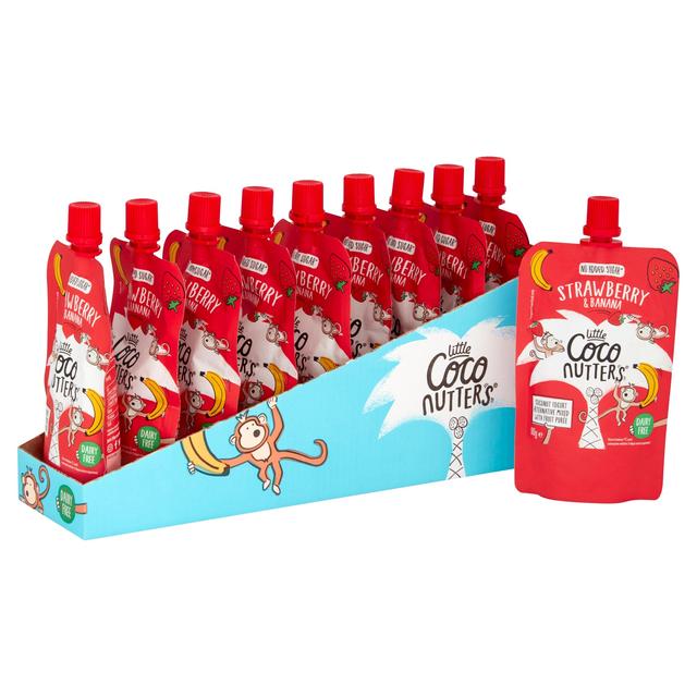 The Coconut Collab Strawberry & Banana Little Coconutters Pouch Multipack 10 x 90g GOODS M&S