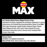 Walkers Max Strong Hot Chicken Wings Sharing Bag Crisps 140g GOODS M&S