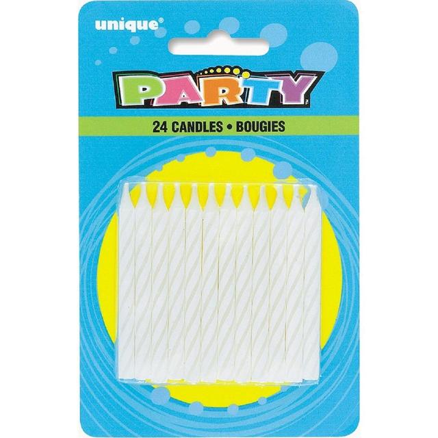White Spiral Birthday Candles   24 per pack GOODS M&S