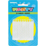 White Spiral Birthday Candles   24 per pack GOODS M&S