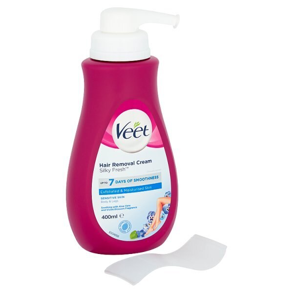 Veet Pure Hair Removal Cream Legs & Body Sensitive 400ml GOODS Superdrug