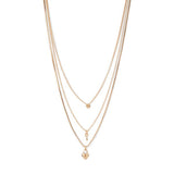 Superdrug Gold Tone Triple Layer Lock Necklace GOODS Superdrug
