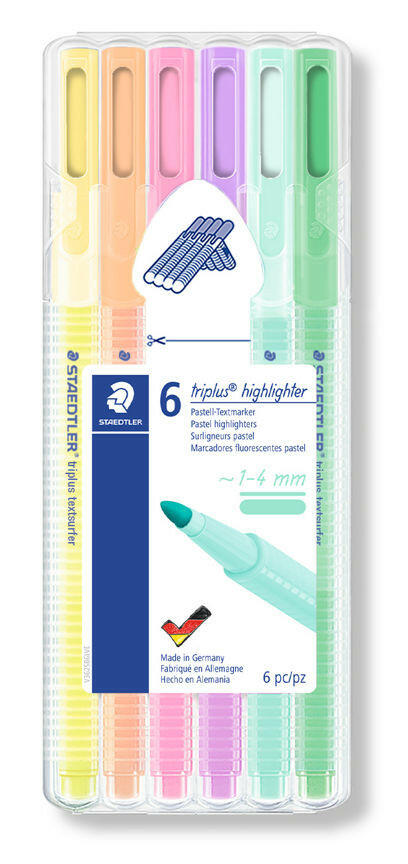 Staedtler Triplus Textsufer Pastel Highlighter Office Supplies ASDA