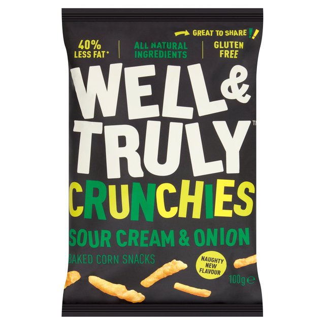 Well & Truly Crunchy Sour Cream & Onion Sticks 100g GOODS M&S