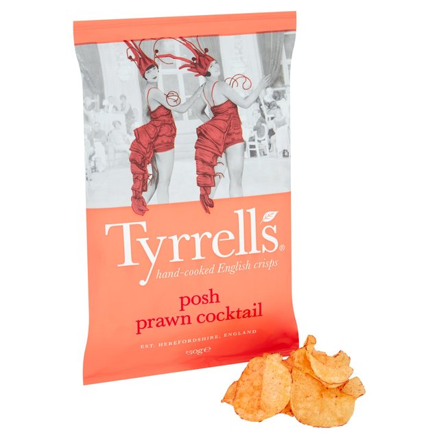 Tyrrells Posh Prawn Cocktail Sharing Crisps 150g GOODS M&S