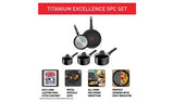 Tefal Titanium Excellence 5 Piece Aluminium Pan Set GOODS Argos