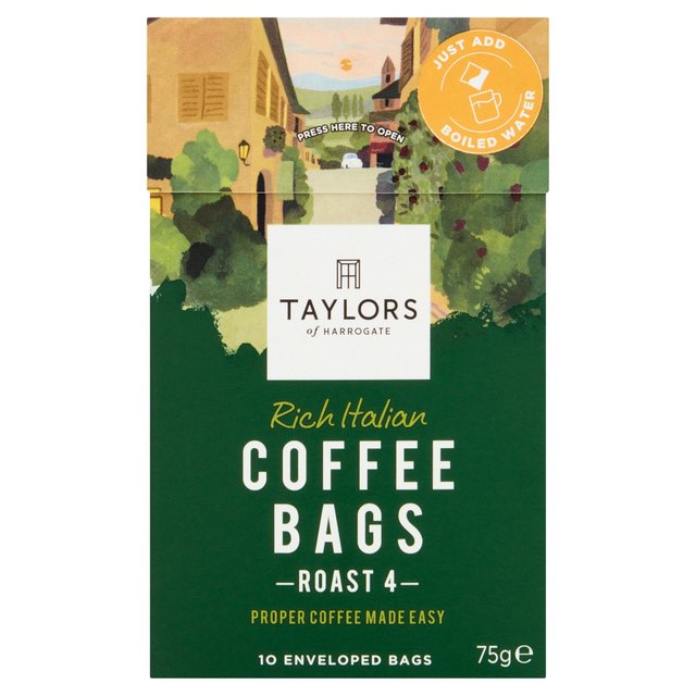 Taylors Rich Italian Coffee Bags 10 per pack GOODS M&S