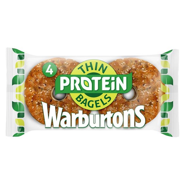 Warburtons Protein Thin Bagels 4 per pack GOODS M&S