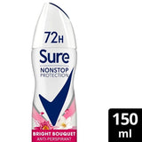 Sure Antiperspirant Deo Aerosol Nonstop Bright Bouquet 250ml GOODS Superdrug 150ML