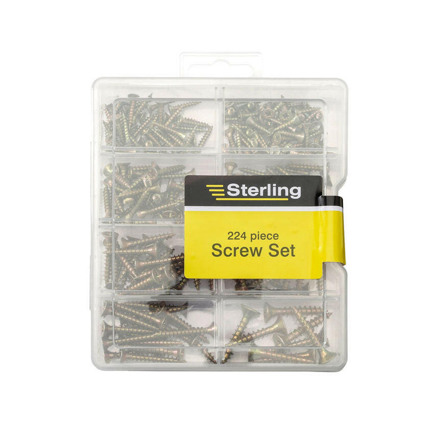 Sterling 224 piece wood screw kit DIY ASDA