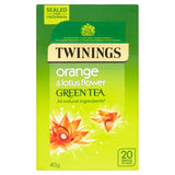 Twinings Orange & Lotus Flower Green Tea 20 per pack GOODS M&S