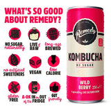 Remedy Kombucha Wild Berry Multipack 4 x 330ml - McGrocer