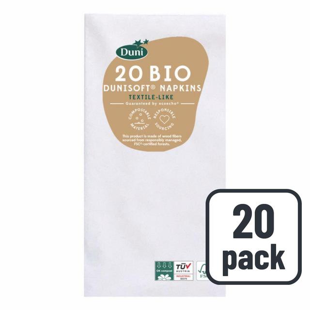 White Dunisoft Large Luxury Paper Napkins   20 per pack GOODS M&S
