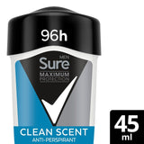 Sure Men Maximum Protection Clean Scent Cream Anti-Perspirant Deodorant 45ml GOODS M&S