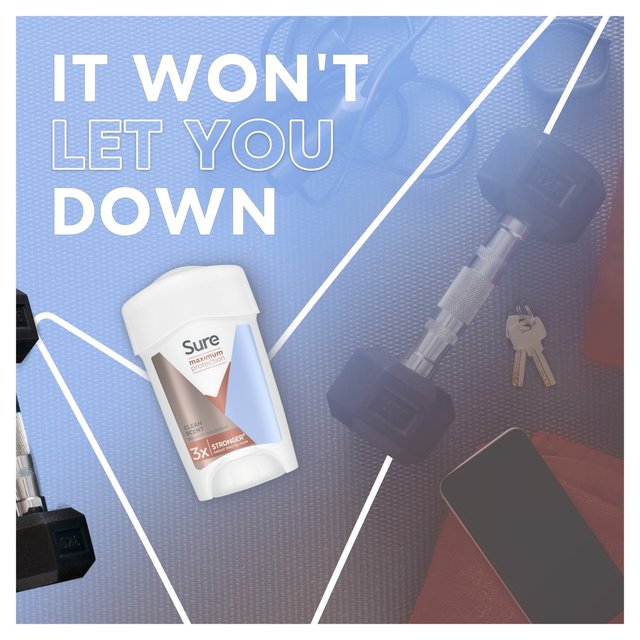 Sure Maximum Protection Clean Scent Cream Stick Antiperspirant 45ml GOODS M&S