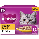 Whiskas 11+ Senior Wet Cat Food Poultry Feasts in Jelly 12 x 85g GOODS M&S