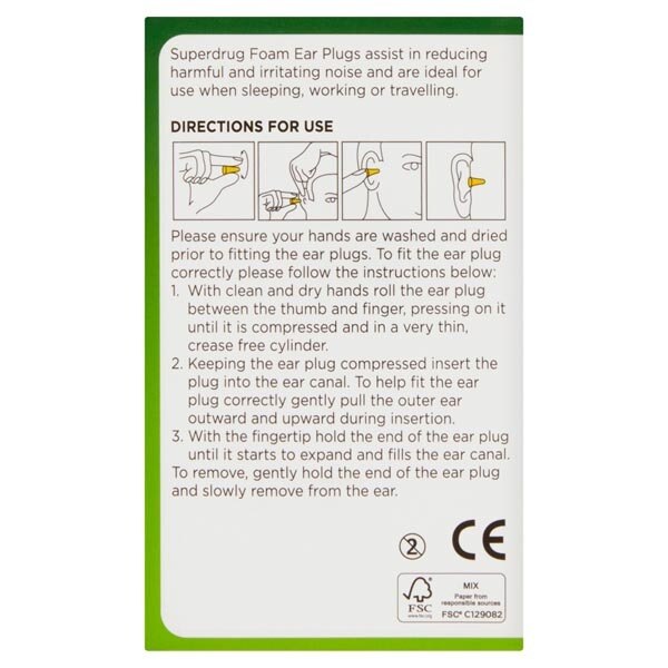 Superdrug Earplugs 20 Pairs GOODS Superdrug