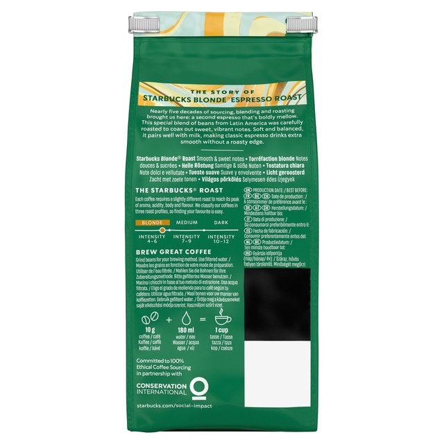 STARBUCKS Blonde Espresso Blonde Roast Coffee Beans 200g GOODS M&S