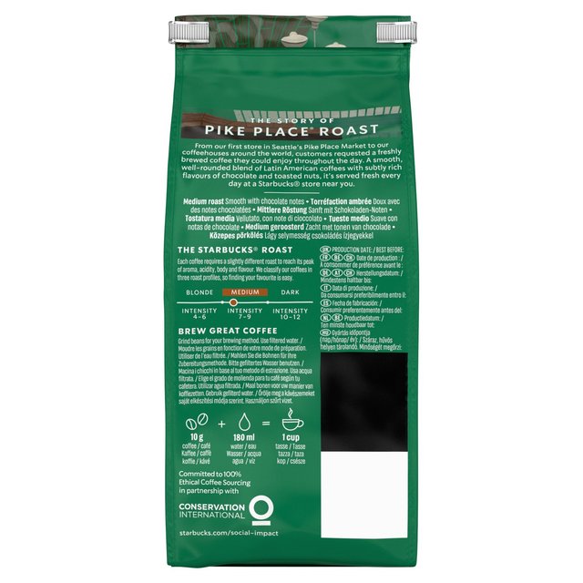 STARBUCKS Pike Place Medium Roast Coffee Beans 200g GOODS M&S