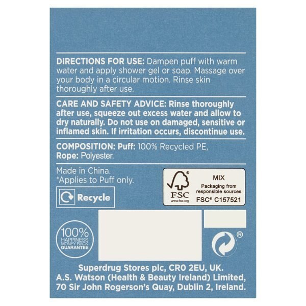 Superdrug Exfoliating Body Puff Grey GOODS Superdrug