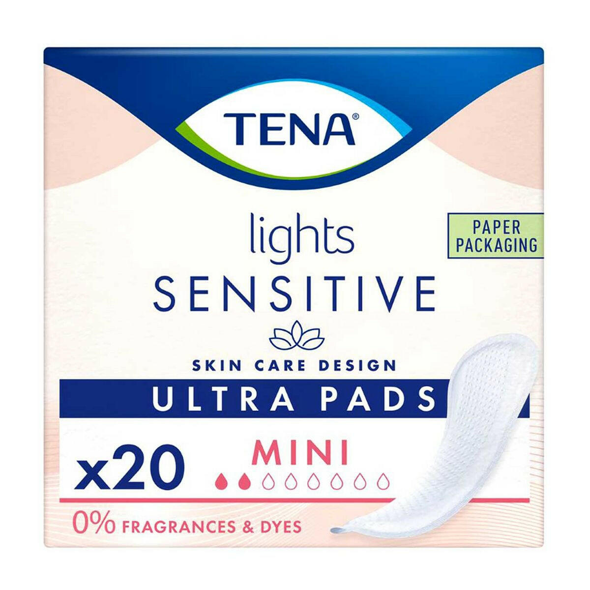TENA Lights Sensitive Pads Ultra Mini 20 Pack GOODS Boots