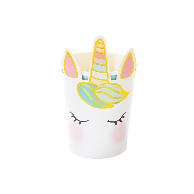 Unicorn Recyclable Paper Party Cups 8 per pack GOODS M&S