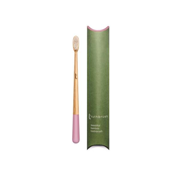 Truthbrush Bamboo Toothbrush Petal Pink Medium GOODS Superdrug
