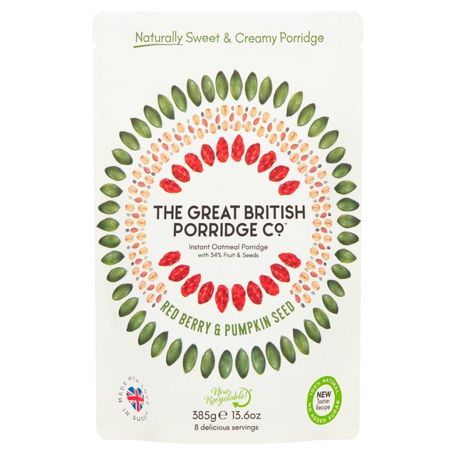 The Great British Porridge Co Red Berry & Pumpkin Seed Instant Porridge 385g GOODS M&S