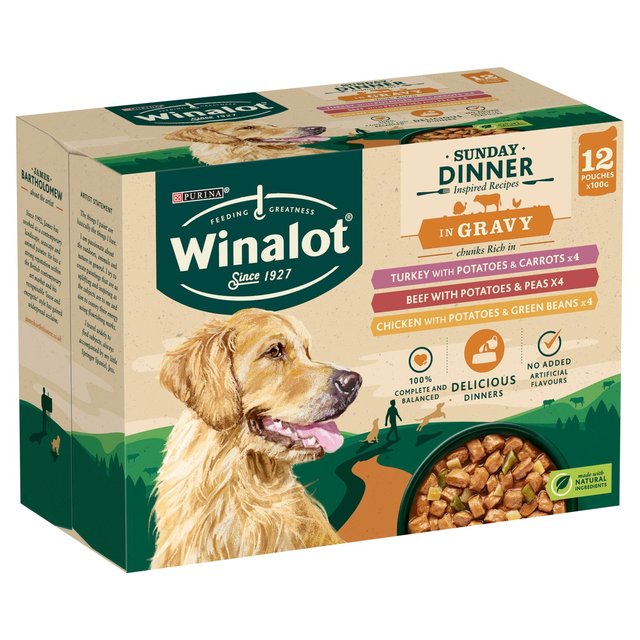 Winalot Sunday Dinner Mixed in Gravy Wet Dog Food    12 x 100g GOODS M&S